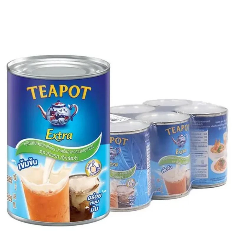 นมข้นจืดเอ็กซ์ตร้า Teapot 6 กระป๋อง